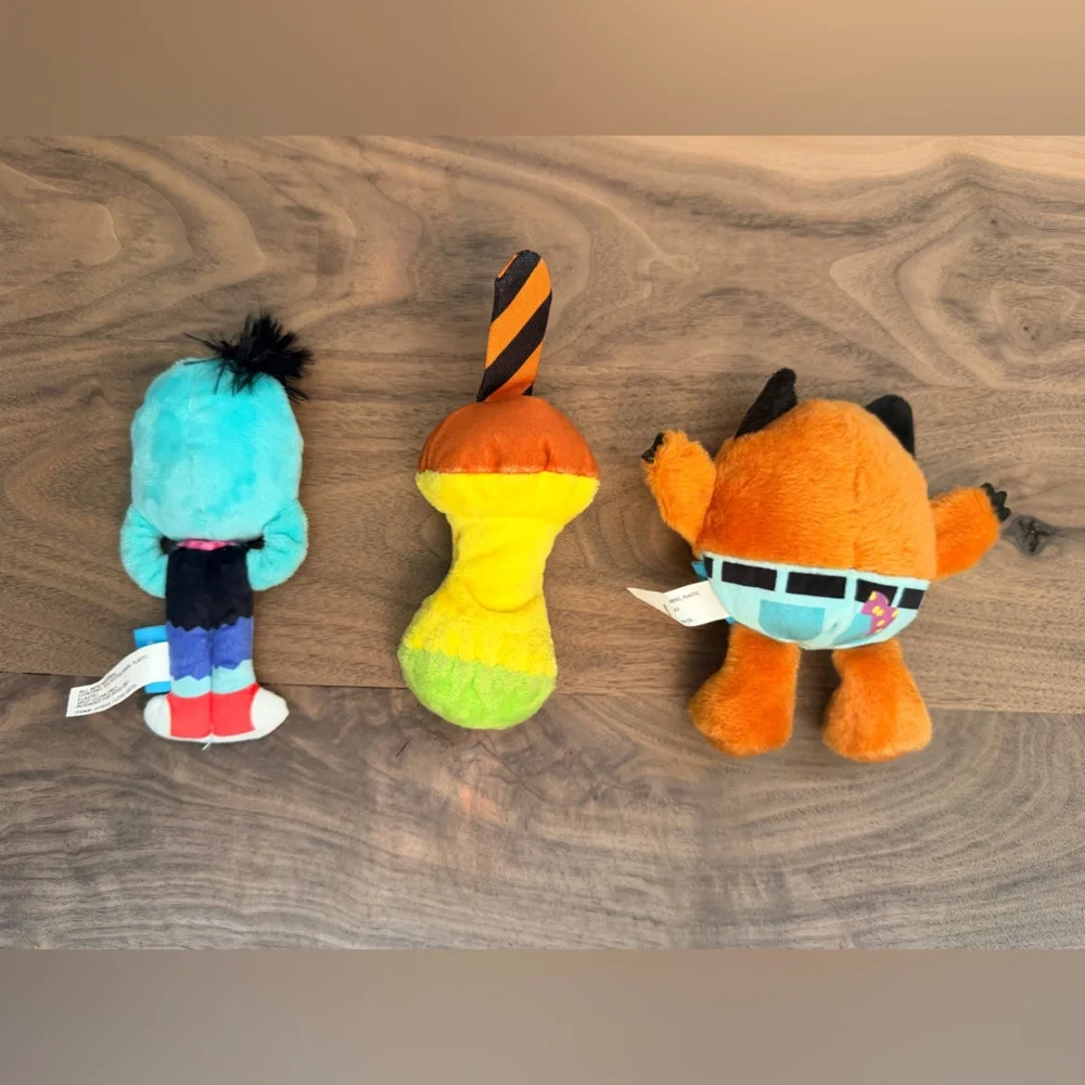 BARK Dog Toys Small Plush Squeaky Bundle Set of 3 Cute Puppy Toys